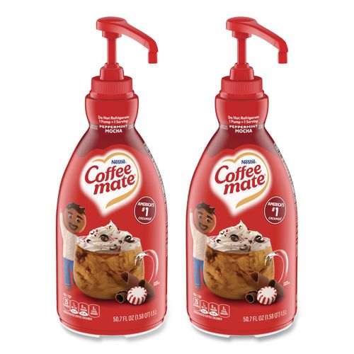 Liquid Coffee Creamer, Peppermint Mocha, 1.5 L Pump Bottle