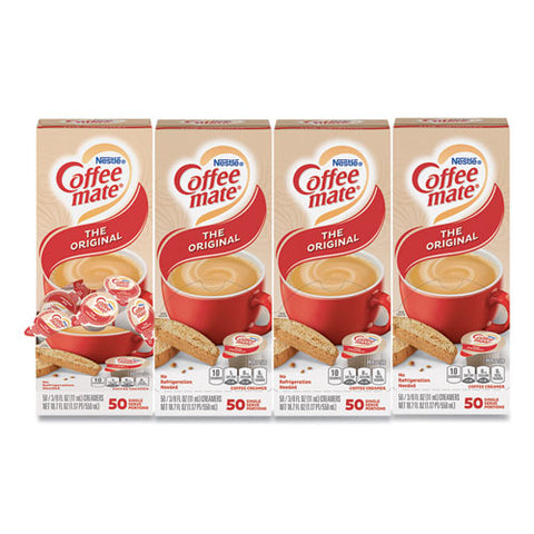 Liquid Coffee Creamer, Original, 0.38 Oz Mini Cups, 50/box, 4 Boxes/carton