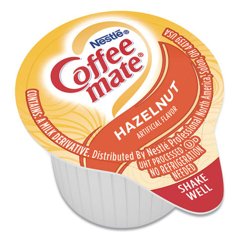 Liquid Coffee Creamer, Hazelnut, 0.38 Oz Mini Cups, 50/box, 4 Boxes/carton