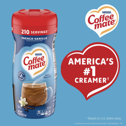 Non-dairy Powdered Creamer, French Vanilla, 15 Oz Canister, 12/carton