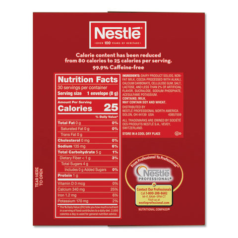 No-sugar-added Hot Cocoa Mix Envelopes, Rich Chocolate, 0.28 Oz Packet, 30/box