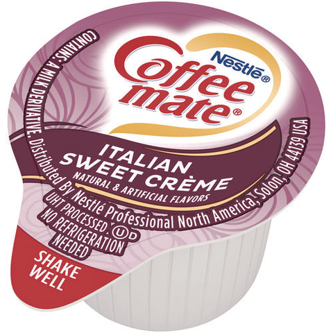 Liquid Coffee Creamer, Italian Sweet Creme, 0.38 Oz Mini Cups, 50/box, 4 Boxes/carton