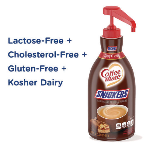 Liquid Coffee Creamer, Snickers, 1.5 Liter Pump Bottle