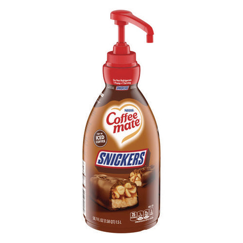 Liquid Coffee Creamer, Snickers, 1.5 Liter Pump Bottle