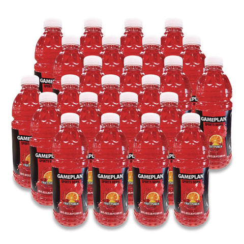 Gameplan Sports Drink, Fruit Punch, 20 Oz Bottle, 24/carton