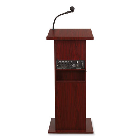 Power Plus Lectern, 22 X 17 X 46, Mahogany