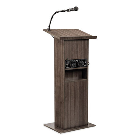 Power Plus Lectern, 22 X 17 X 46, Ribbonwood