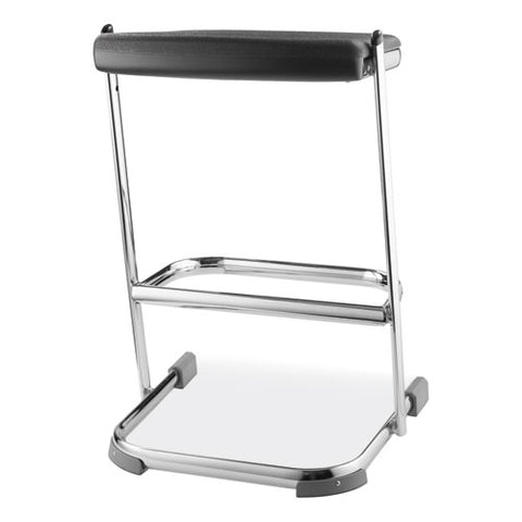 6600 Series Elephant Z-stool, Backless, Supports Up To 500 Lb, 24" Seat Height, Black Seat, Chrome Frame