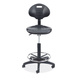 6700 Series Polyurethane Adj Height Task Chair, Supports 300 Lb, 22" To 32" Seat Height, Black Seat, Black Back, Black Base