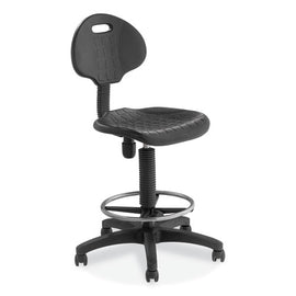 6700 Series Polyurethane Adj Height Task Chair, Supports 300 Lb, 22" To 32" Seat Height, Black Seat, Black Back, Black Base