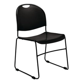 850 Series Multi-purpose Ultra Compact Stack Chair, Supports Up To 300 Lbs, 17" Seat Height, Black Seat/back/base, 4/carton