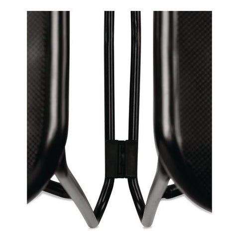 850 Series Multi-purpose Ultra Compact Stack Chair, Supports Up To 300 Lbs, 17" Seat Height, Black Seat/back/base, 4/carton