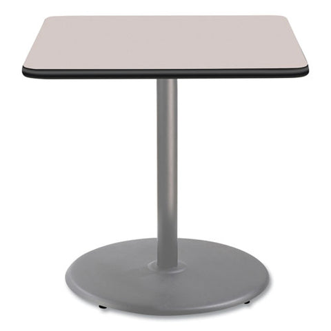 Cafe Table, 36w X 36d X 36h, Square Top/round Base, Gray Nebula Top, Gray Base