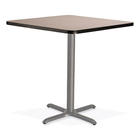 Cafe Table, 36w X 36d X 36h, Square Top/x-base, Gray Nebula Top, Gray Base