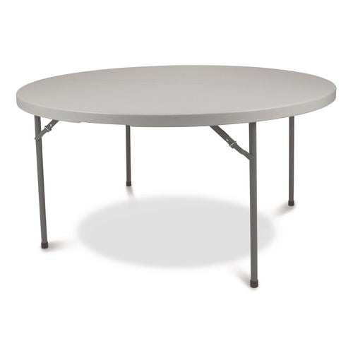 Comfort Max Fold-in-half Table, Round, 48w X 48d X 29.25h, Speckled Gray Top, Gray Base/legs