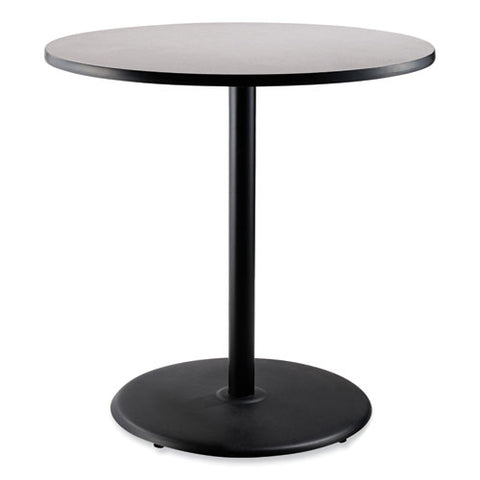 Cafe Table, 36" Diameter X 42h, Round Top/base, Gray Nebula Top, Black Base