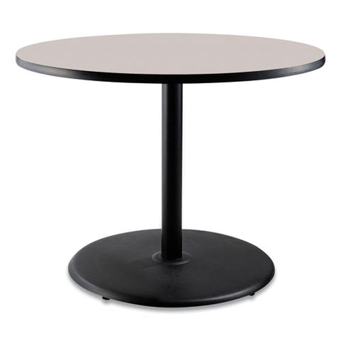 Cafe Table, 36" Diameter X 30h, Round Top/base, Gray Nebula Top, Black Base