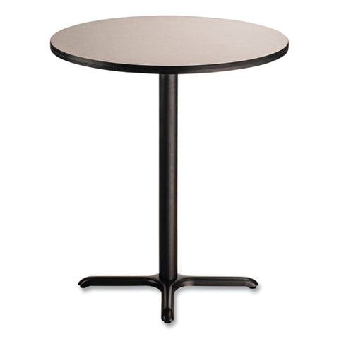 Cafe Table, 36" Diameter X 42h, Round Top/x-base, Gray Nebula Top, Black Base