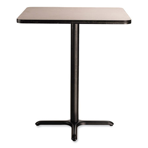 Cafe Table, 36w X 36d X 30h, Square Top/x-base, Gray Nebula Top, Black Base