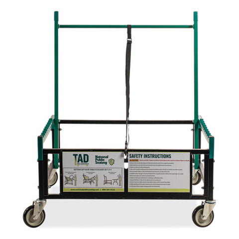 Table Assist Dolly, 1,000 Lb Capacity, 38 X 30 X 44.5, Black/green