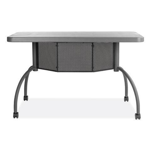 Teacher's Workpod Desk, 48" X 24" X 30", Charcoal Slate