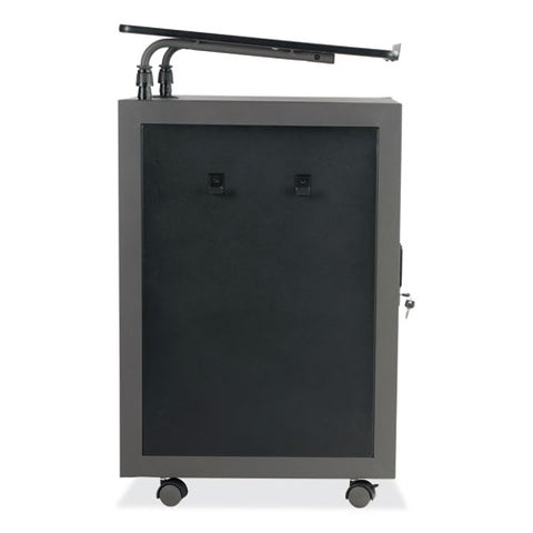 Teacher's Workpod Lectern, 20 X 24 X 41, Charcoal Slate/black