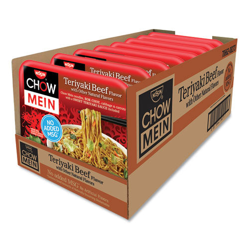 Teriyaki Beef Chow Mein Noodles, 4 Oz Bowl, 8/carton