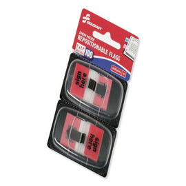 7510013892262, Skilcraft Page Flags, 1 X 1.75, Red, Sign Here, 50 Flags/dispenser, 2 Dispensers/pack