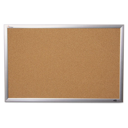 7195014840007, Skilcraft Cork Board, 24" X 18", Tan Surface, Anodized Aluminum Frame