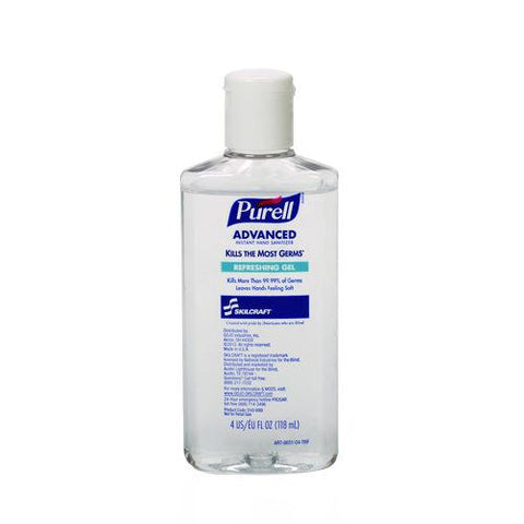 8520014907358, Skilcraft Purell Advanced Hand Sanitizer, Refreshing Scent, 4 Oz Flip-cap Bottle, 24/box