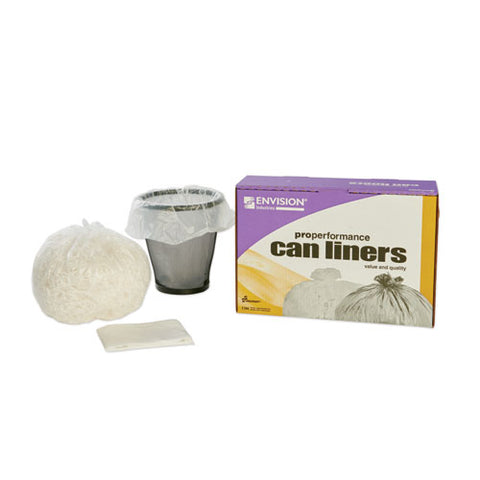 8105015170803, Skilcraft High Density Can Liners, 4 Gal, 12 Mic, 17" X 18", Natural, Flat Pack, 17/box