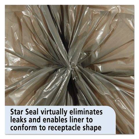 8105015171364, Skilcraft Trash Can Liner - Linear Low-density, 60 Gal, 1 Mil, 38" X 58", Gray, Perforated Roll, 100/box