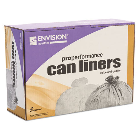 8105015171364, Skilcraft Trash Can Liner - Linear Low-density, 60 Gal, 1 Mil, 38" X 58", Gray, Perforated Roll, 100/box