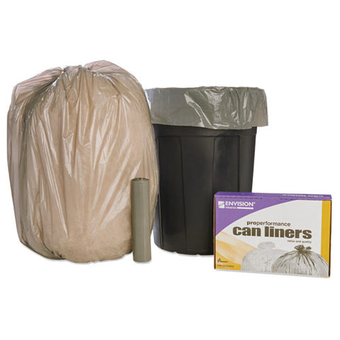 8105015171364, Skilcraft Trash Can Liner - Linear Low-density, 60 Gal, 1 Mil, 38" X 58", Gray, Perforated Roll, 100/box
