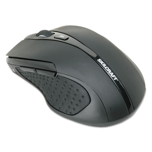 7025016518938, Skilcraft Optical Wireless Mouse, 2.4 Ghz Frequency/26 Ft Wireless Range, Right Hand Use, Black