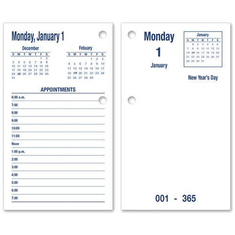 7510016648800, Skilcraftdaymax Type Ii Calendar Pad, 6 X 3.5, White/blue Sheets, 12-month (jan To Dec): 2026