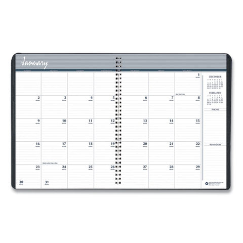 7510016828096, Skilcraft Monthly Appointment Planner, 8.75 X 6.88, Black Cover, 14-month: Dec 2025 To Jan 2027