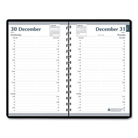 7530016935599, Skilcraft Daily Appointment Planner, 8 X 5, Black Cover, 12-month (jan To Dec): 2026