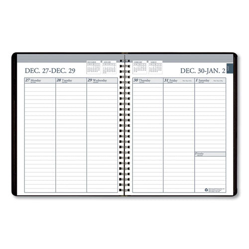 7530016936156, Skilcraft Weekly Appointment Planner, 8.75 X 6.88, Black Cover, 12-month (jan To Dec): 2026