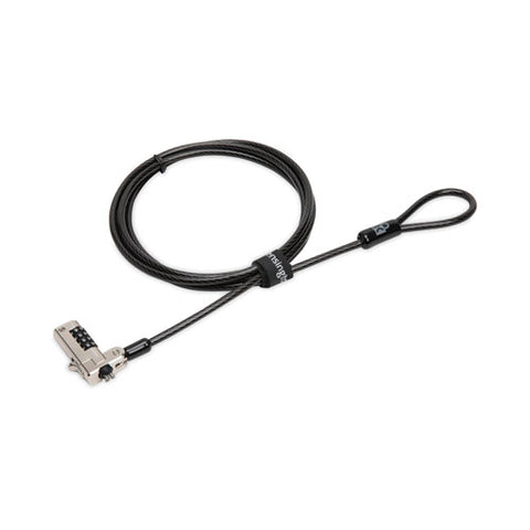 5340016952546, Skilcraft Kensington Laptop/tablet Combination Computer Lock, 6 Ft Carbon Steel Cable, Black