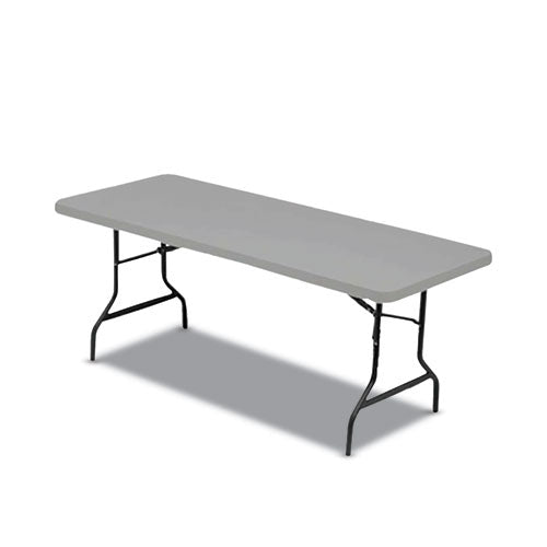 7105016976846, Skilcraft Blow Molded Folding Tables, Rectangular, 72w X 30d X 29h, Gray