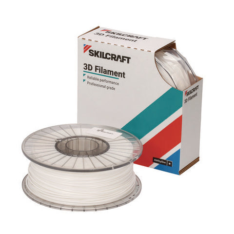 7045017057353, Skilcraft 3d Printer Acrylonitrile Butadiene Styrene Filament, 1 Kg Spool, 2.85 Mm, White
