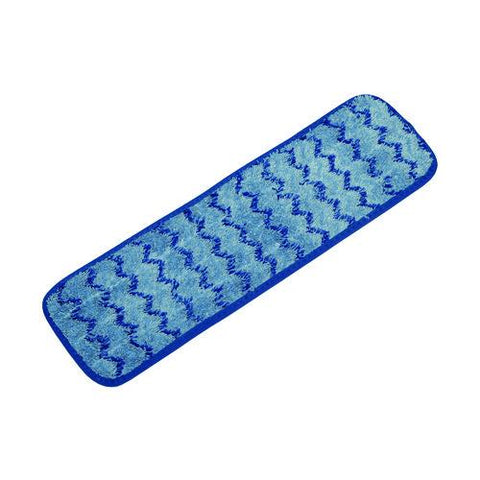 8125017186096, Skilcraft Microfiber Flat Wet Mop - Reusable, 18 X 5.5, Blue, 12/box