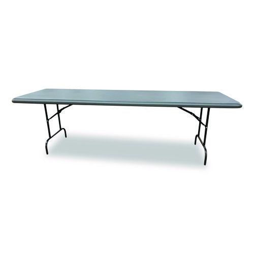 7105017243925, Skilcraft Rectangular Folding Table, 96w X 30d X 29h, Charcoal Gray Top, Gray Base/legs