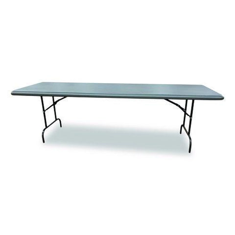 7105017243925, Skilcraft Rectangular Folding Table, 96w X 30d X 29h, Charcoal Gray Top, Gray Base/legs