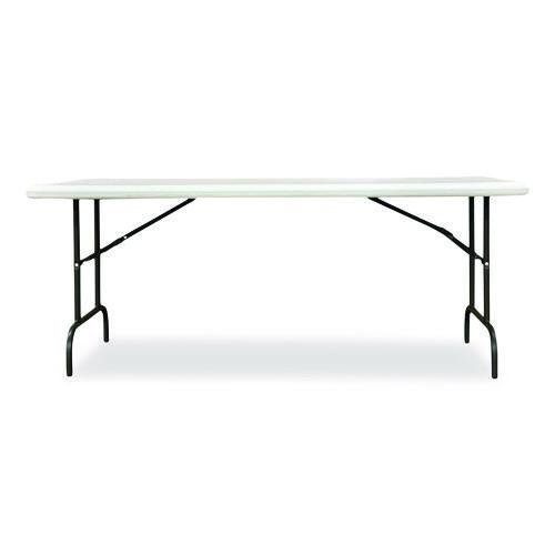 7105017243926, Skilcraft Rectangular Folding Table, 72w X 30d X 29h, Platinum Graytop, Gray Base/legs