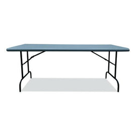 7105017246313, Skilcraft Rectangular Folding Table, 60w X 30d X 29h, Charcoal Gray Top, Gray Base/legs