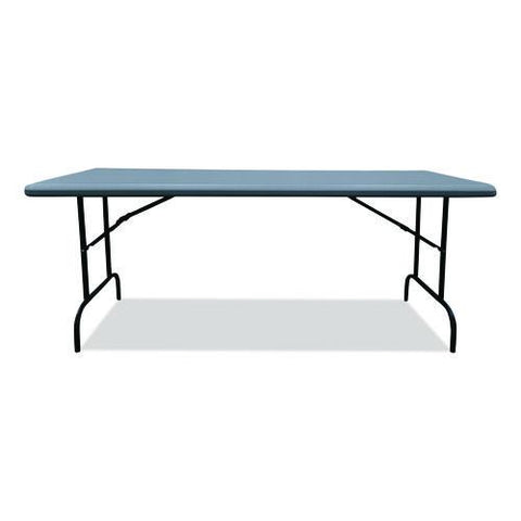 7105017246313, Skilcraft Rectangular Folding Table, 60w X 30d X 29h, Charcoal Gray Top, Gray Base/legs