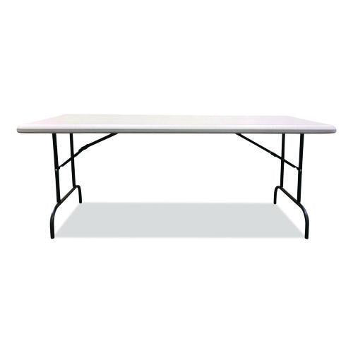 7105017246806, Skilcraft Rectangular Folding Table, 60w X 30d X 29h, Platinum Gray Top, Gray Base/legs