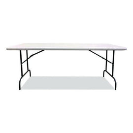 7105017246806, Skilcraft Rectangular Folding Table, 60w X 30d X 29h, Platinum Gray Top, Gray Base/legs
